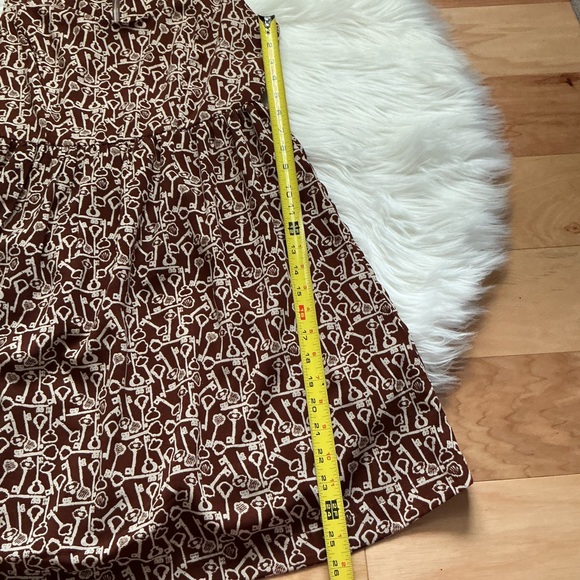 Fossil Sleeveless Key Pattern Scoop Neck Mini Dress Size Medium - Picture 5 of 9